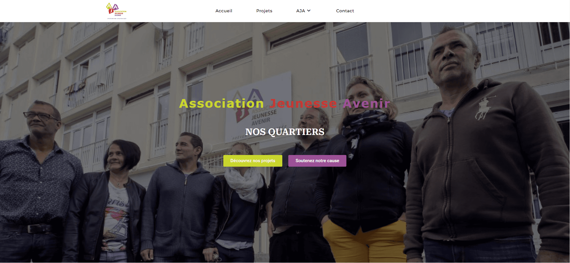 Aperçu du projet Association Jeunesse Avenir — Site associatif — Site associatif réalisé par Corentin Coursan